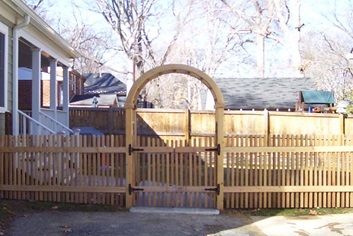Picket Fence With Custom Arbor