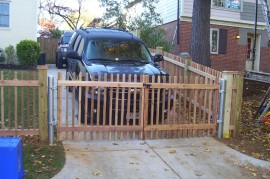 This is a metal framed gate- highly recomended for any big gates so you don't have any problem with your gates