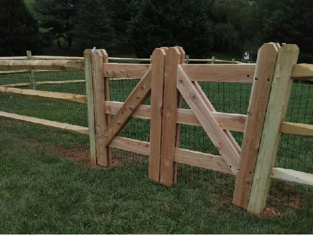 Custom Double Gate Made Out of Cedar Wood by Phoenix Fence and Deck